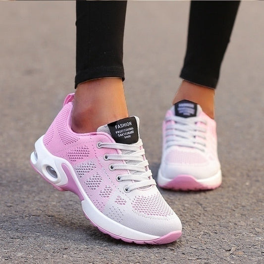 Women's Orthopedic Lightweight Colorful Lace-Up Sneakers – Everyday Comfort Shoes