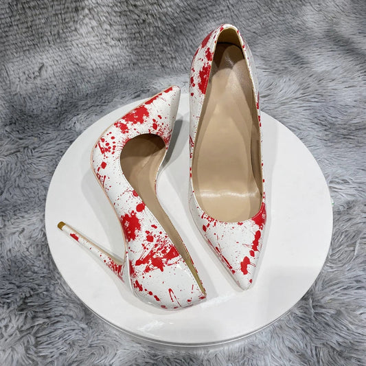 White Patent Pointy Toe High Heels for Women