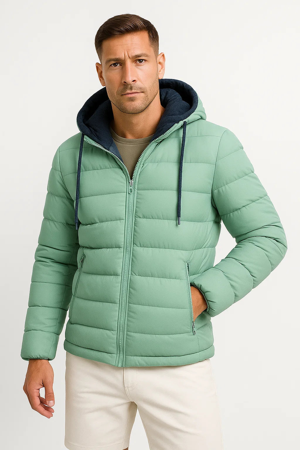 Men's Puffer Jacket | Lightweight Hooded Insulated Outerwear