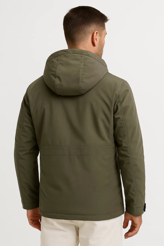 Men's Insulated Waterproof Puffer Jacket for Outdoor Activities