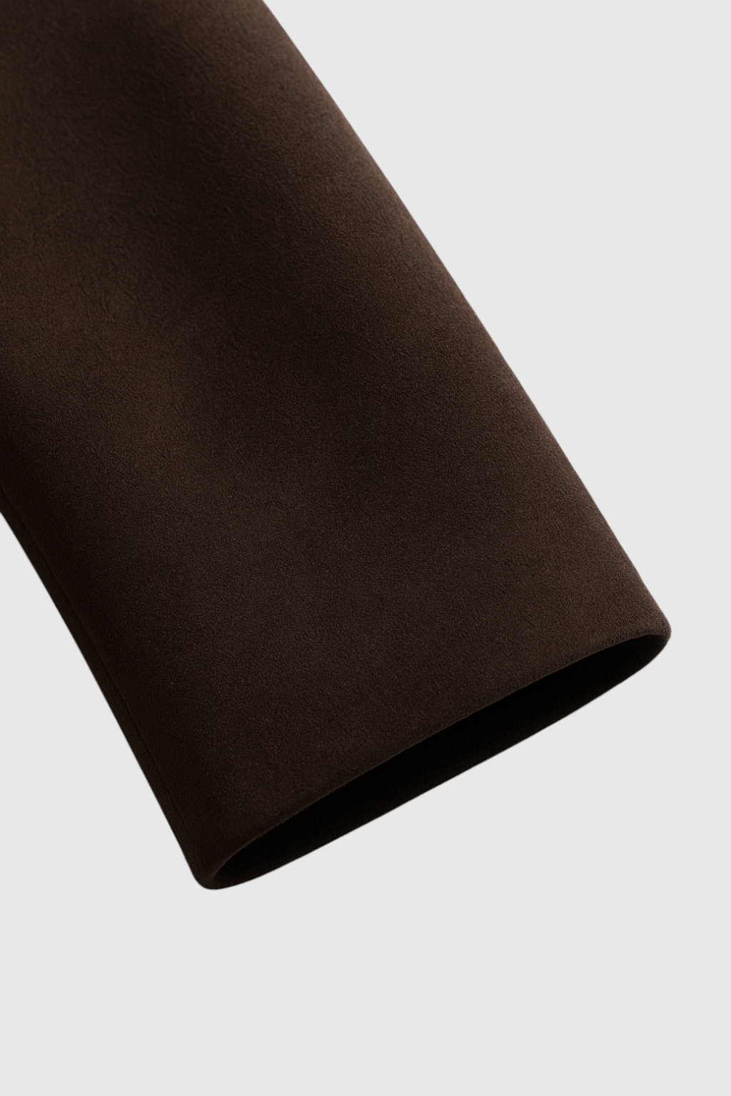 Long Suedette Overcoat | Single-Breasted, Notched Lapel, Relaxed Fit