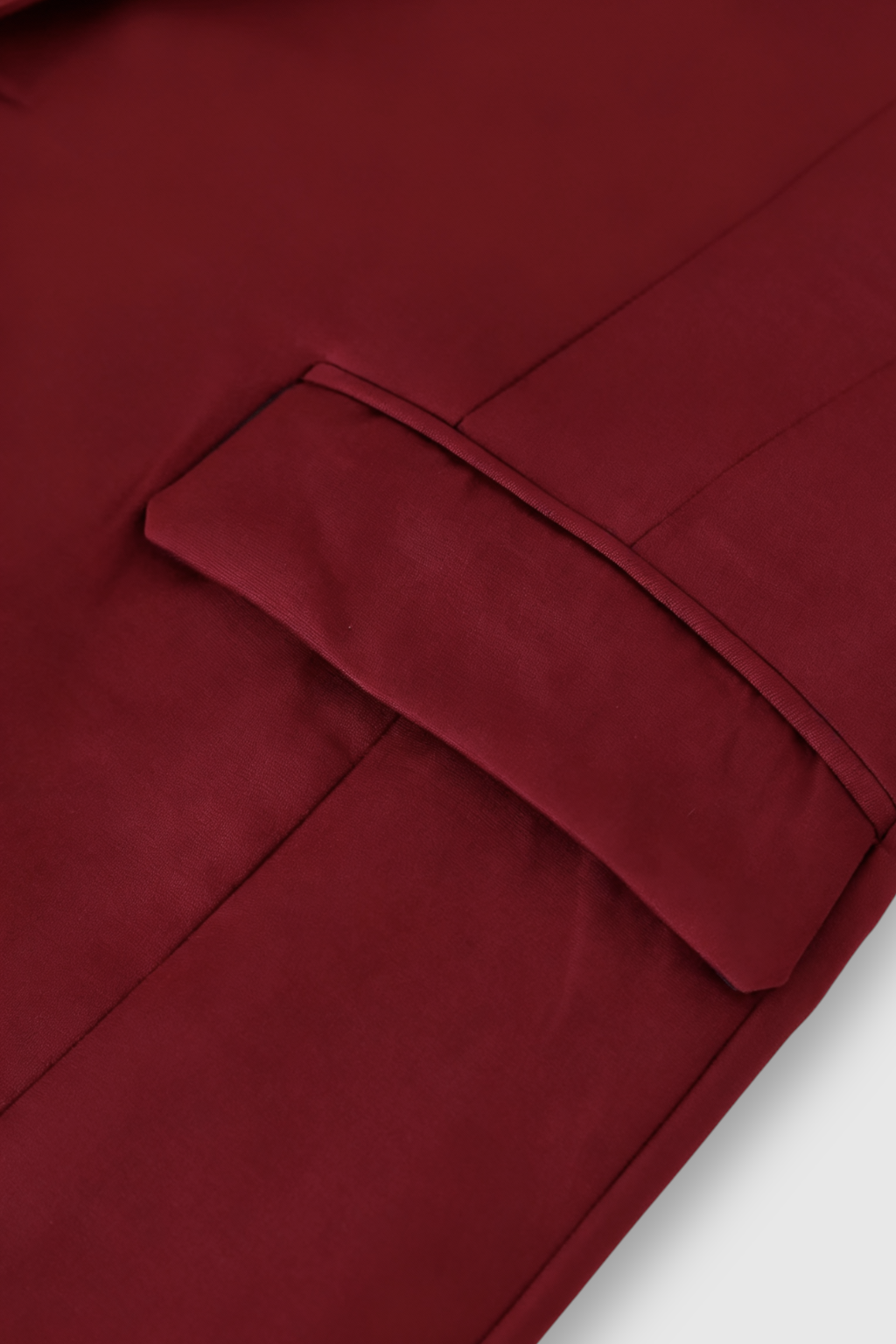 Longline Polyester Coat | Single-Breasted | Slim Fit | Notched Lapel