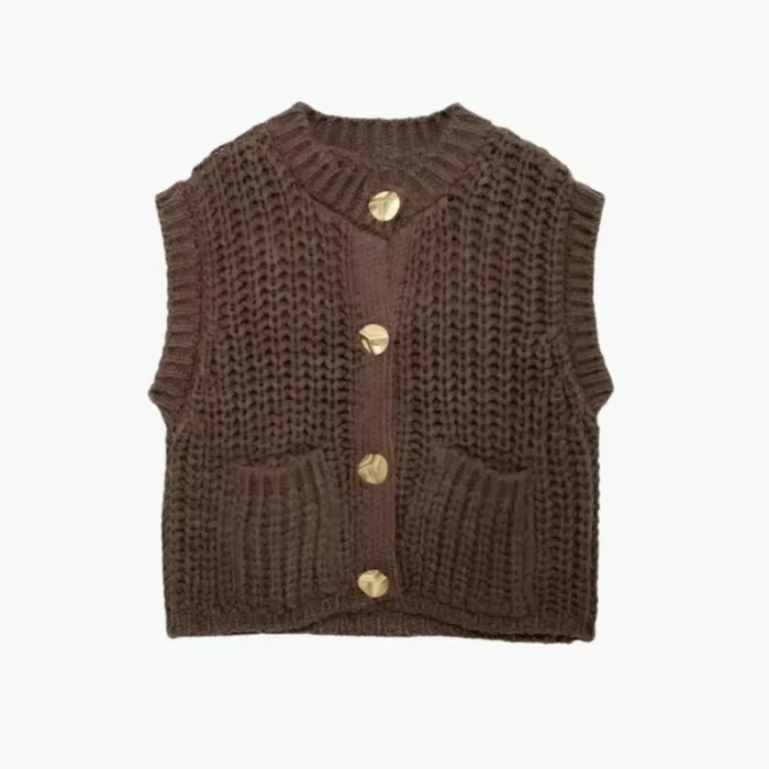 | Button Detailing Sweater Vest