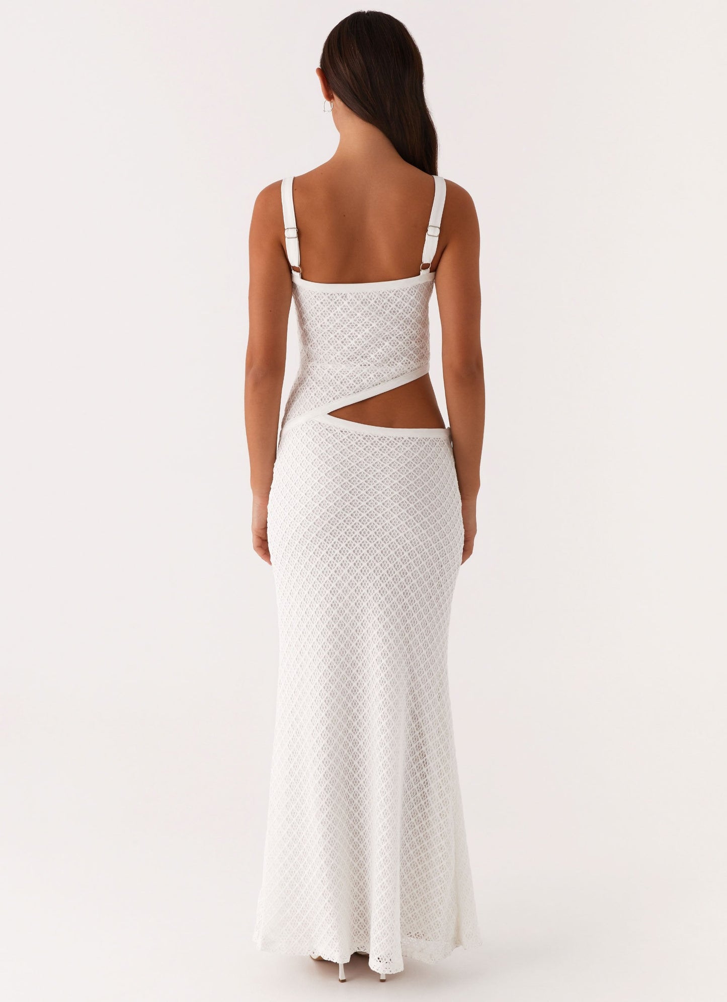 | Cutout Twist Crochet Maxi Dress