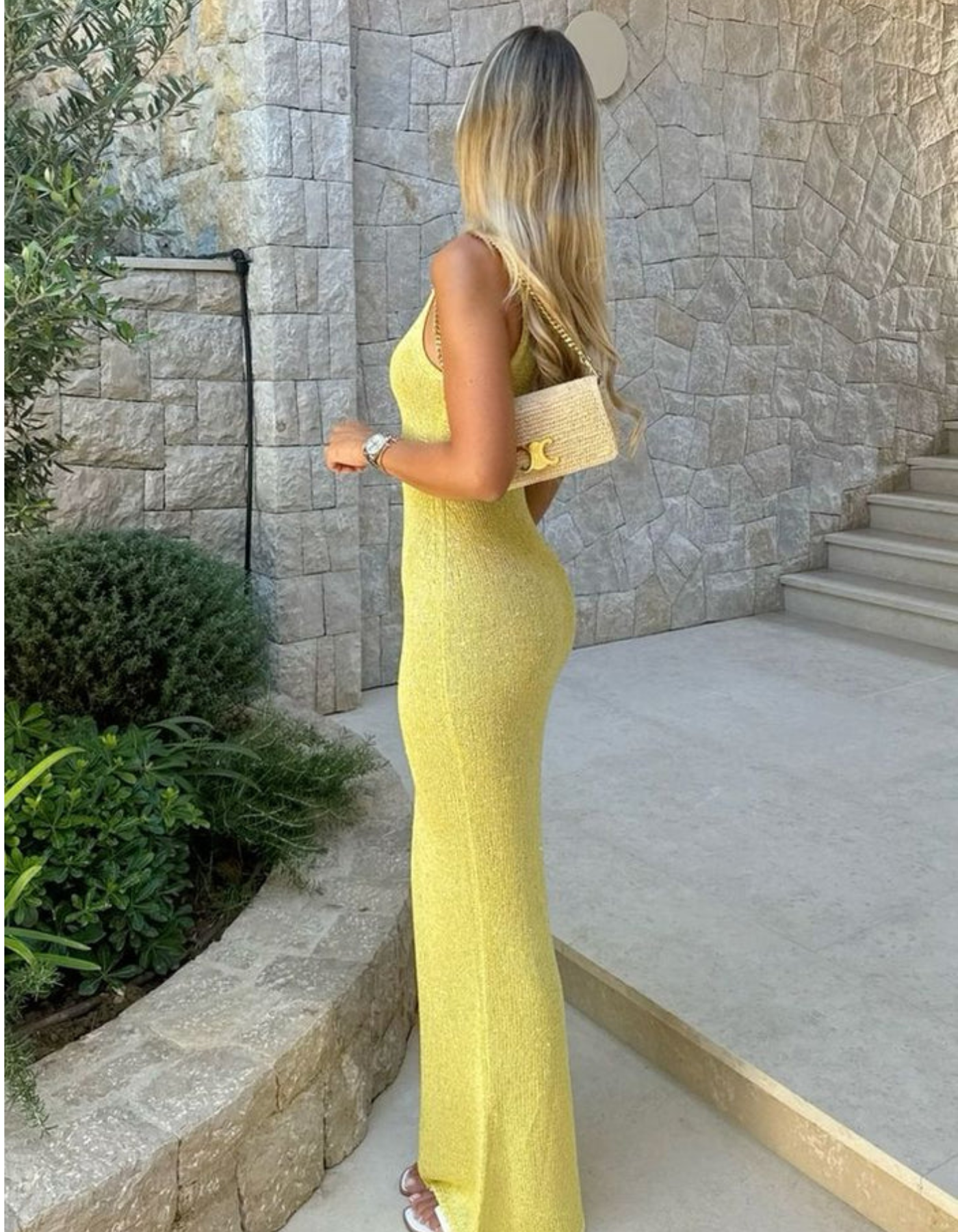 | Evening gown in ice shimmer
