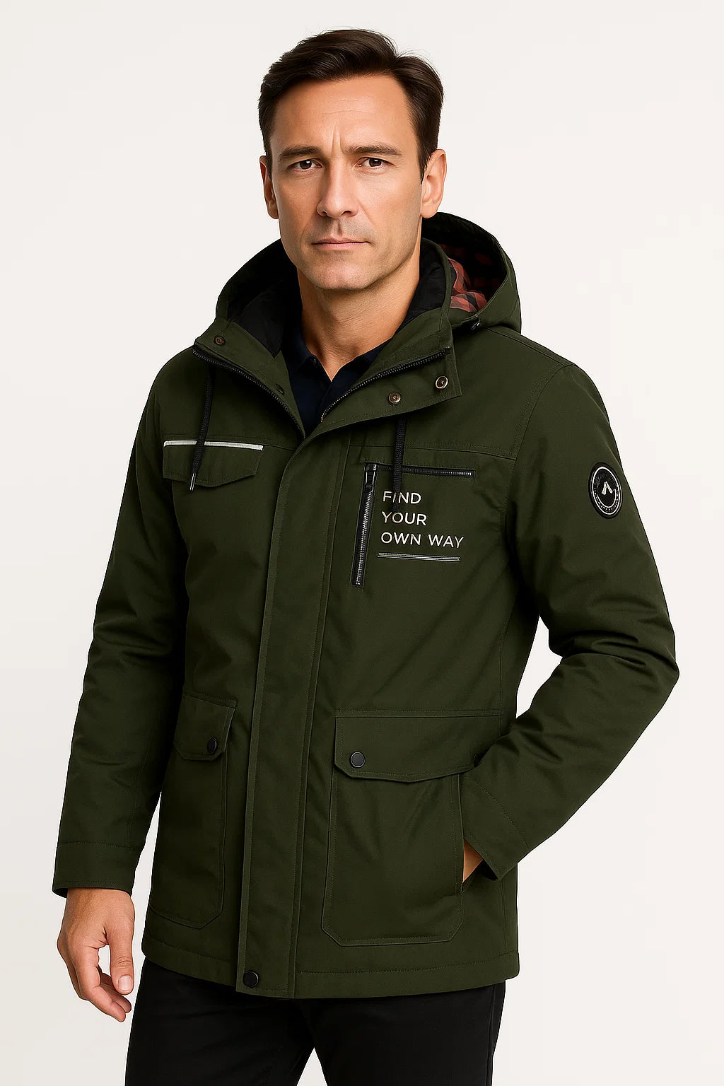 Men's Technical Parka | Water-Resistant Hooded Outerwear