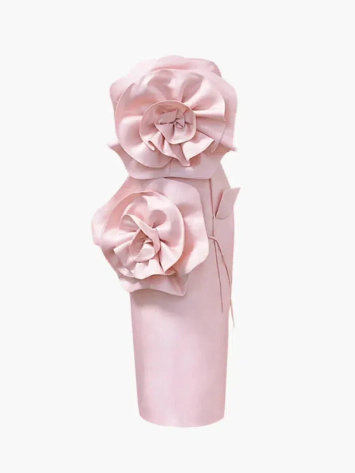 | Strapless Floral Midi Dress