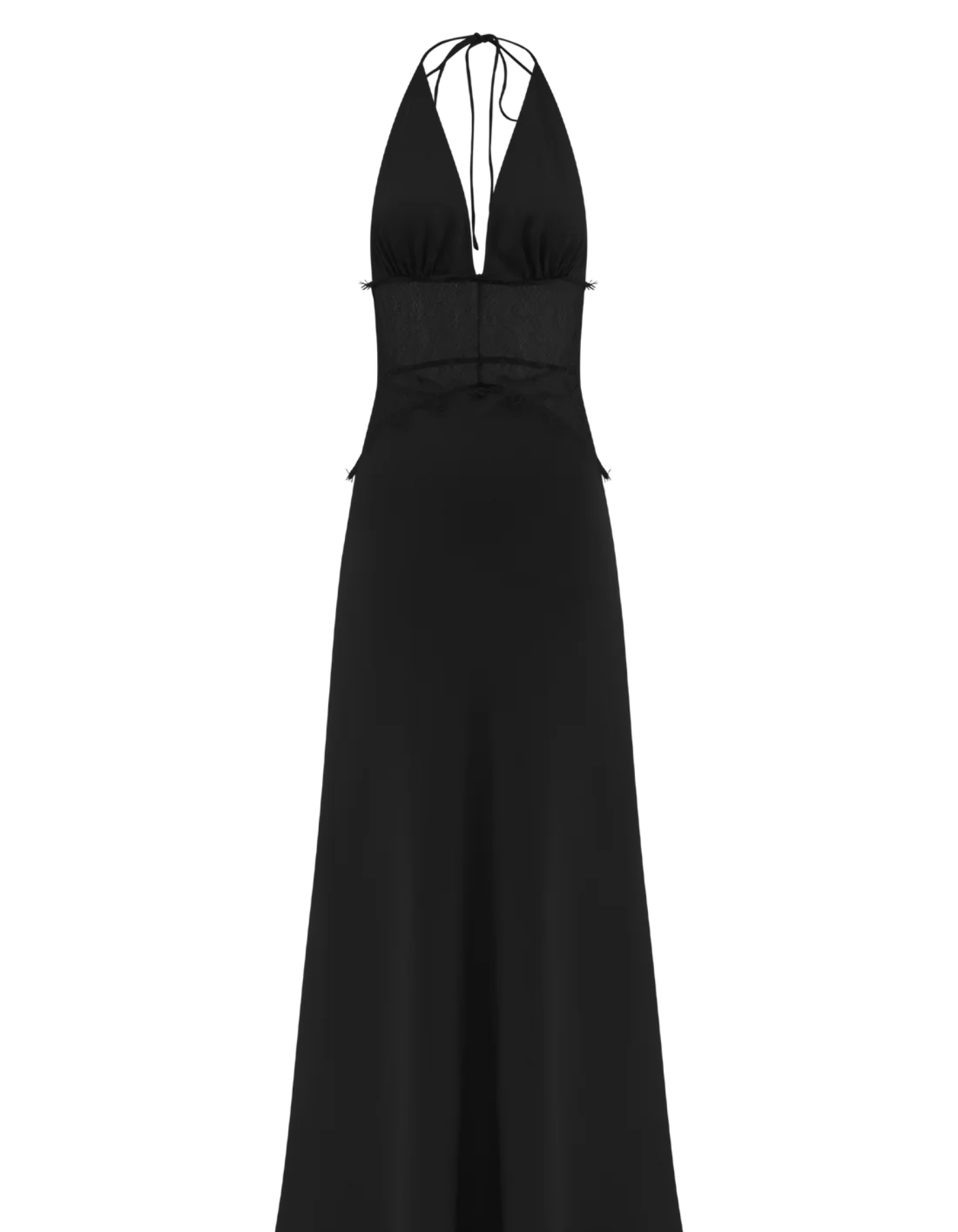 | Lace Waist Detail Halterneck Gown