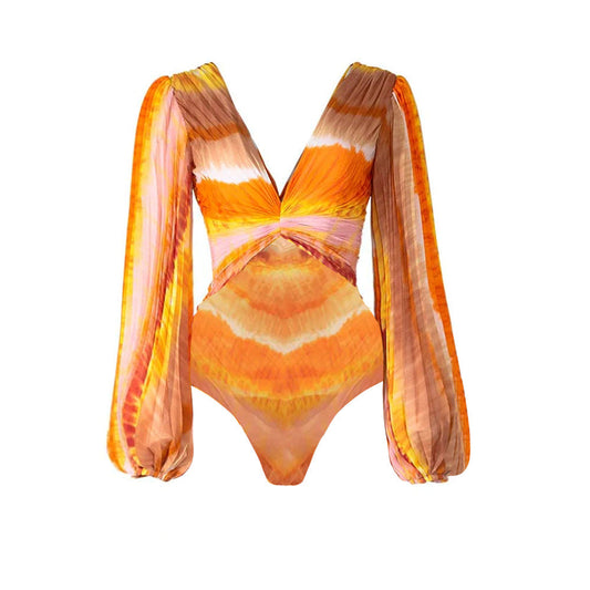 Coral Ember Swimsuit Set - Orange