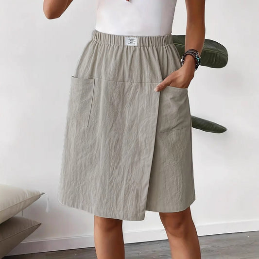 Women's Stylish Linen Shorts With Elastic Waistband – Casual Summer Piece