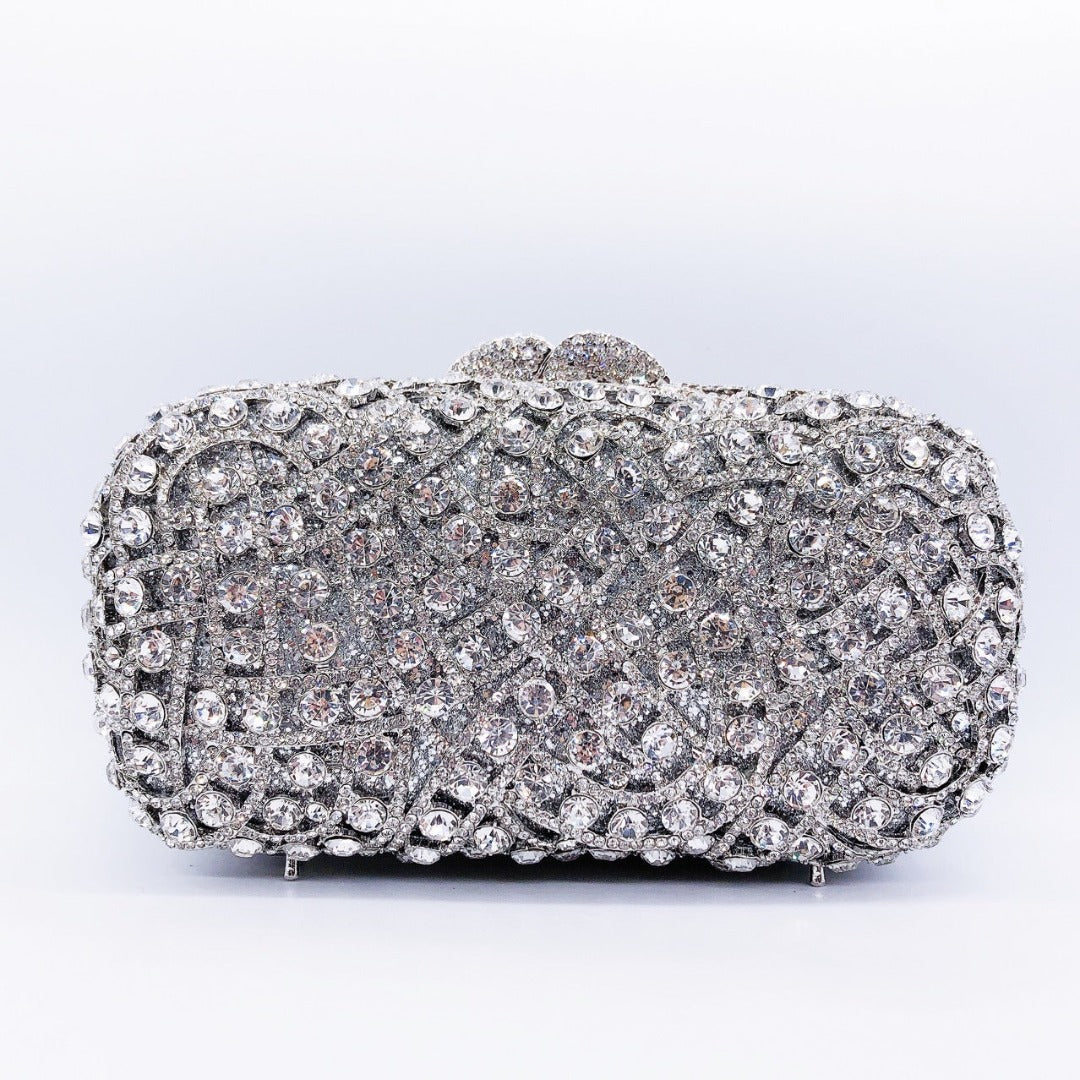 Rhinestone Clutch Bag by Valentina