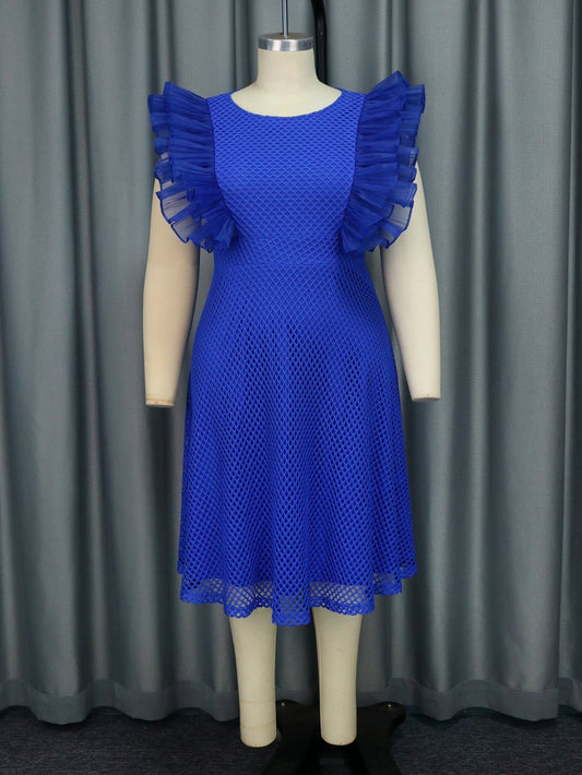 Party Cocktail Mesh Mesh Personalized Dress Elegant High Waist Dinner Dress