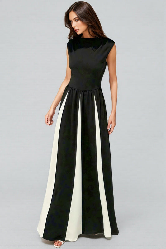 Susand Sleeveless Patchwork Maxi Dress
