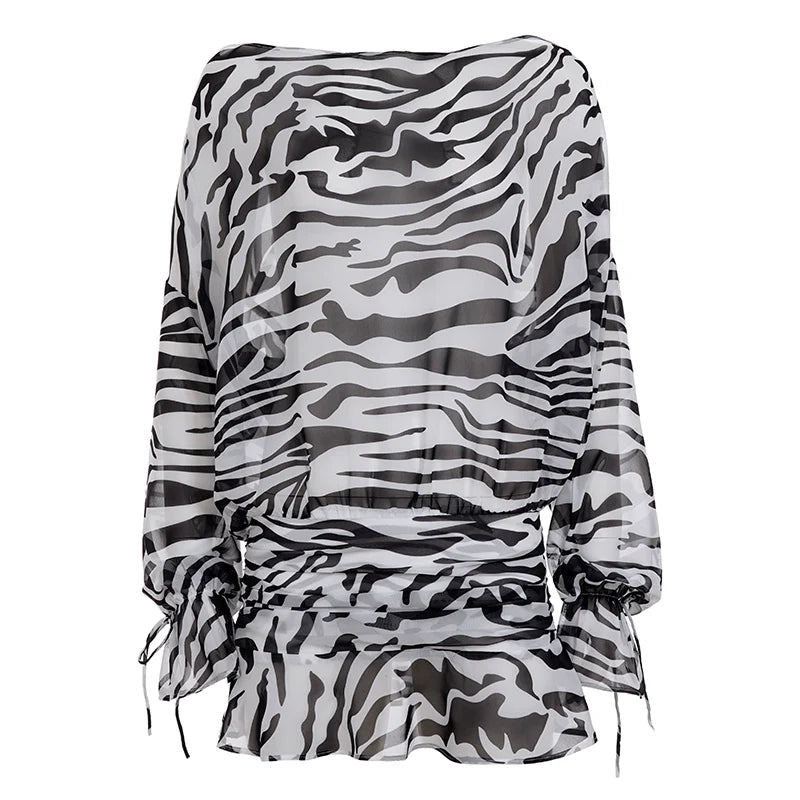 Arianna Zebra Print Mini Dress