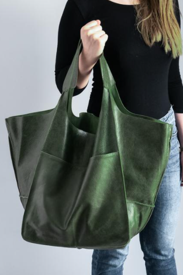 Leather Tote Bag for Shopping