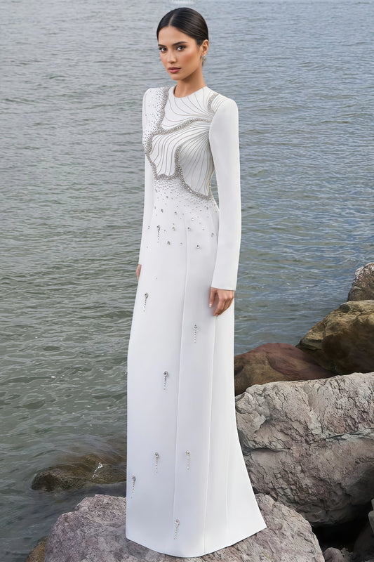 Lalie Floral Crystal Embellished Maxi Dress