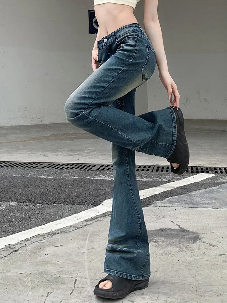 DressBetty - 2024 Cyber Y2K Grunge Fairycore Denim Trousers for Women