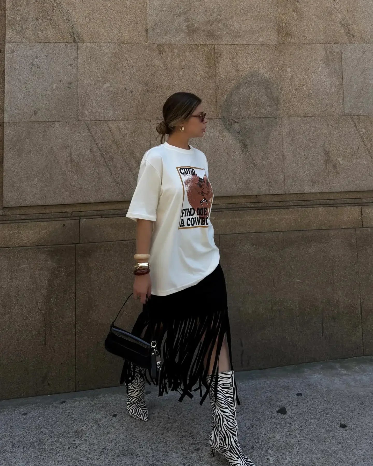 Lobster Graphic Gothic Oversized T-shirt