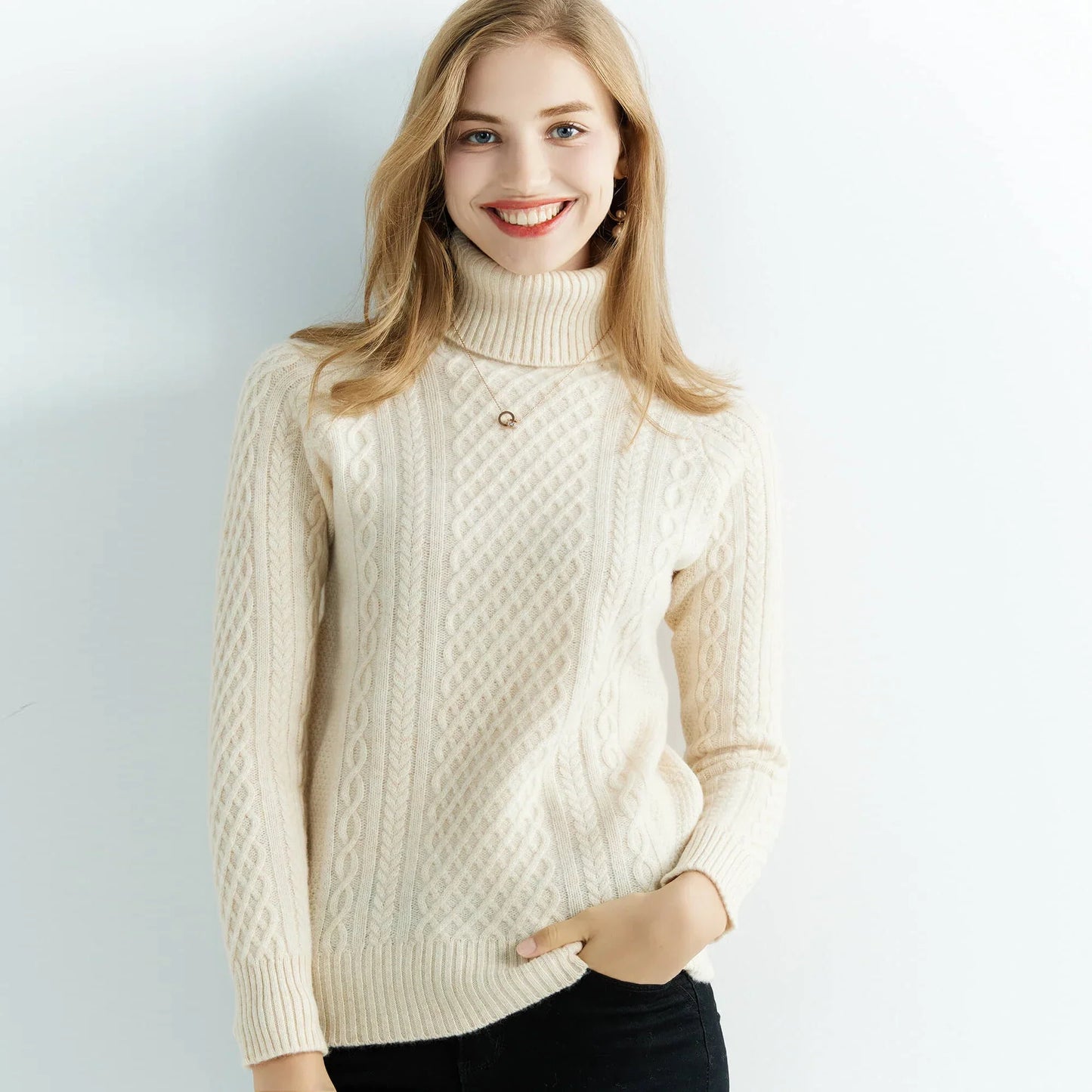 | Cable-Knit Classic Sweater
