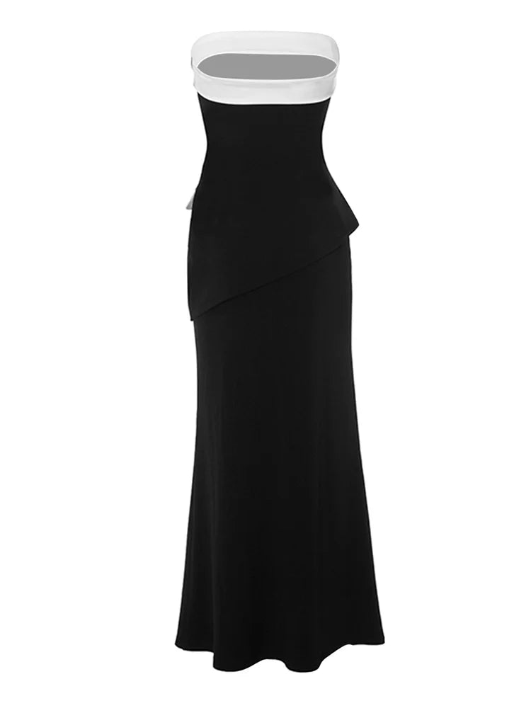 Off Shoulder 2-Piece Dress Tube Top and Skirt Set