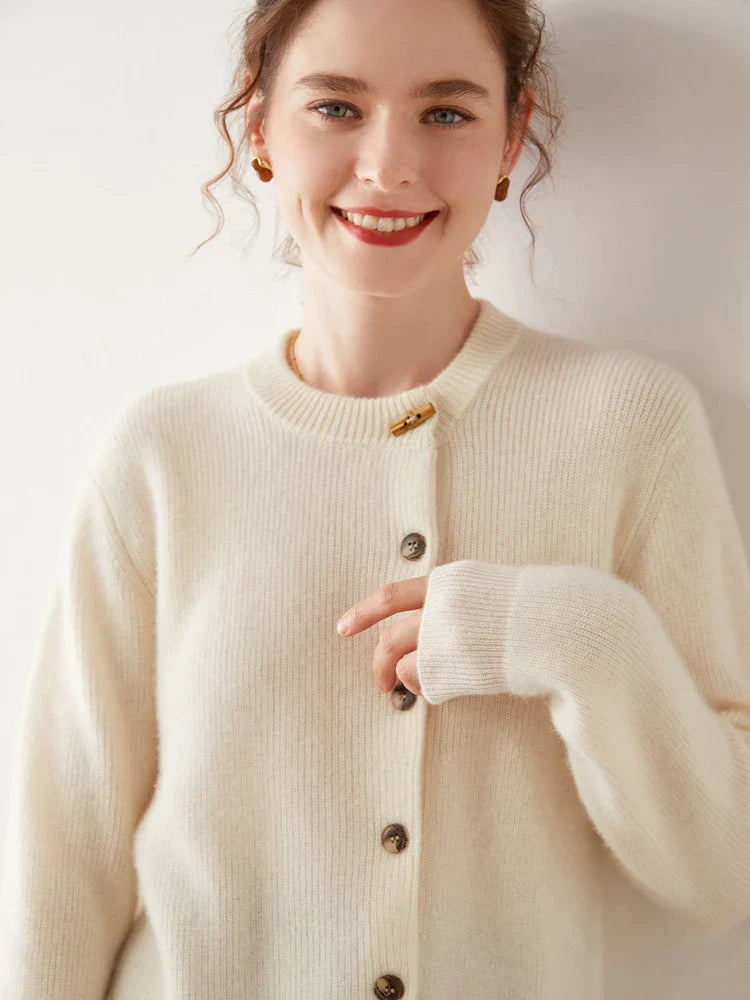 | Cashmere Button Cardigan