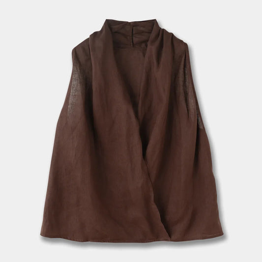 | Drape Linen Vest