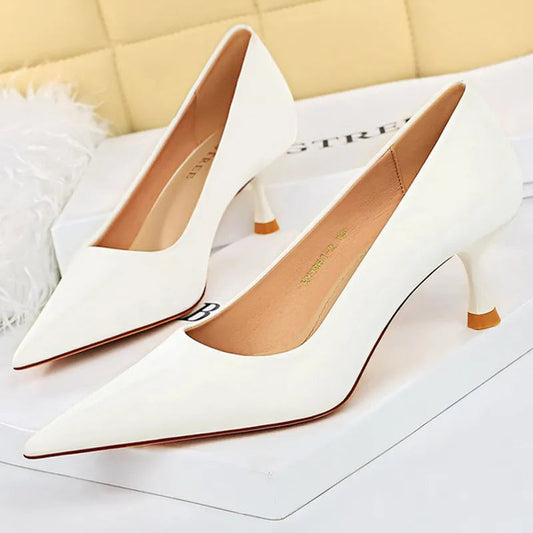 Kitten Heels 5.5 Cm Stiletto Pumps for Women, Elegant OL Office Shoes