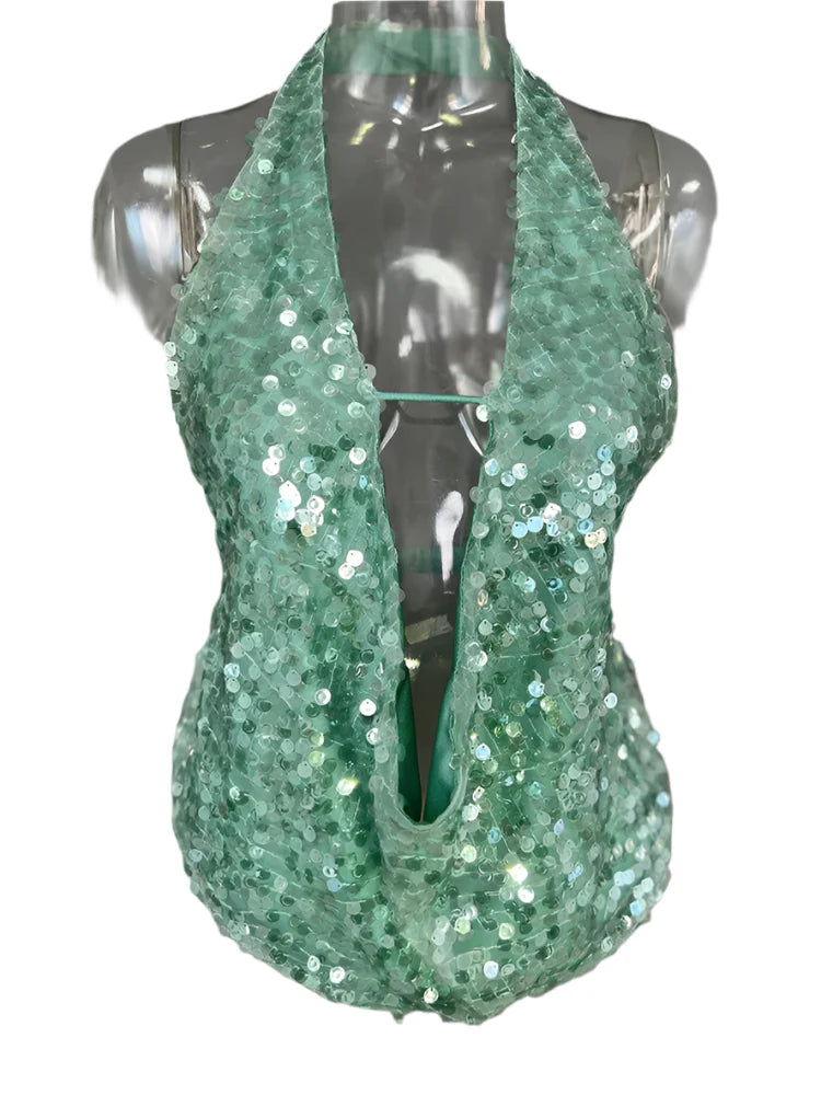 Concha Sequin Top