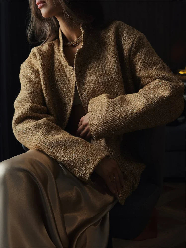 Sequin Patchwork Glitter Coat