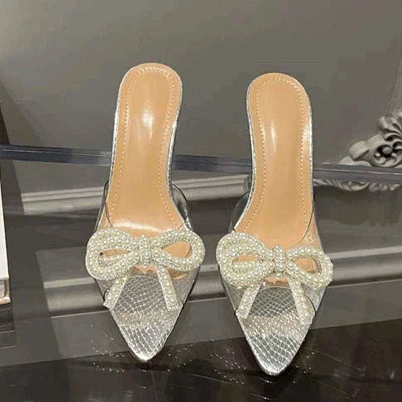 Summer PVC Transparent High Heels Slippers - Sexy Street Sandals