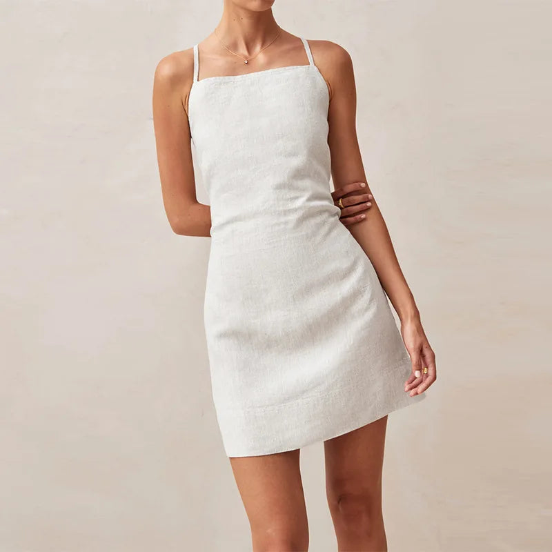 | Linen Mini Dress