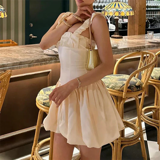 Ruched Splice Suspender Mini Dress