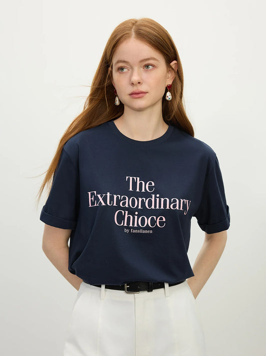 Letter Print Vacation Style T-shirt