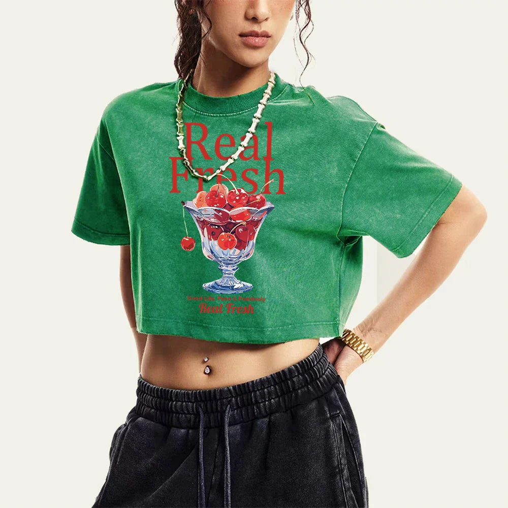 Cherry Cup Washed Slim Fit T-shirt