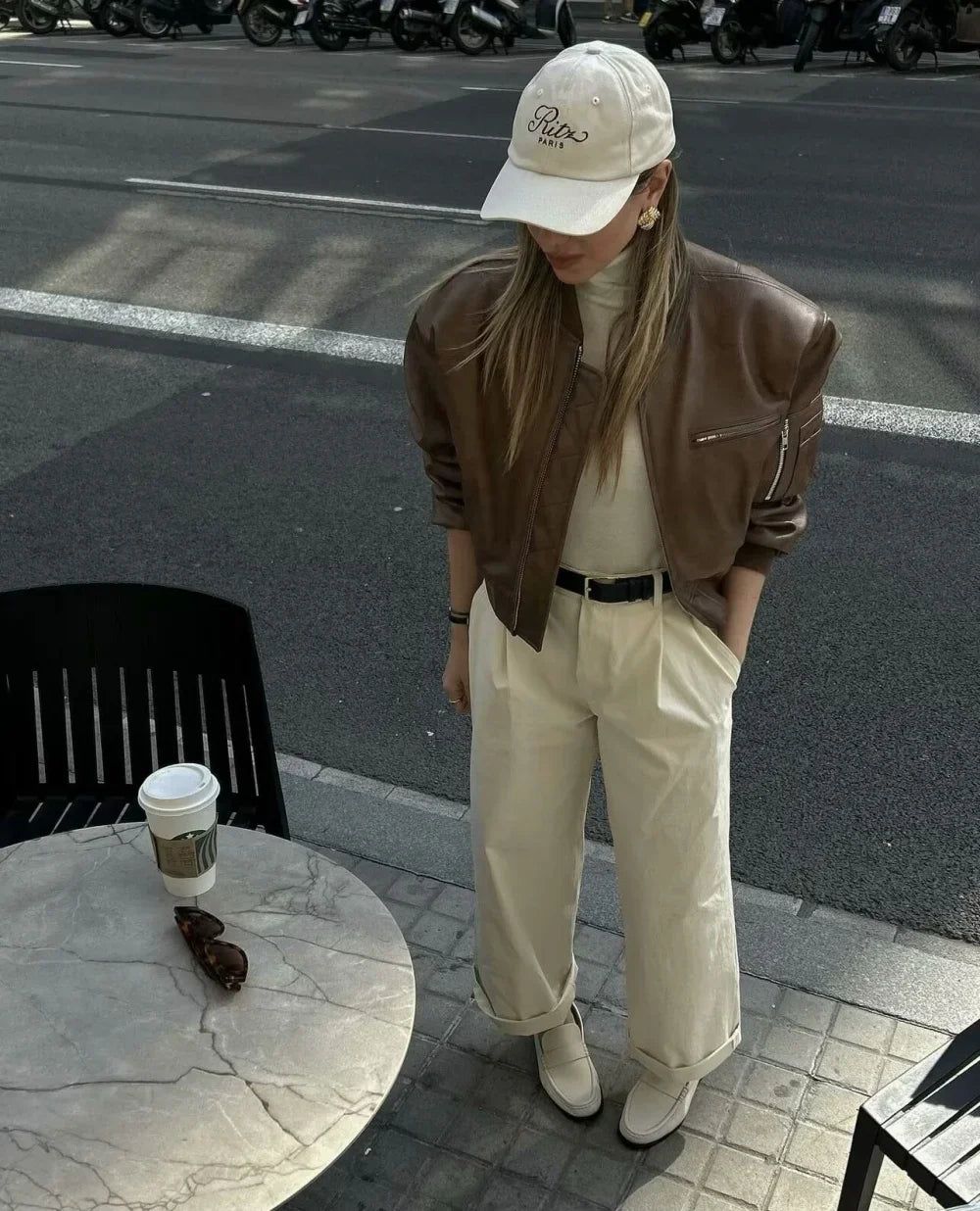 Chunky Spice Leather Short Coat