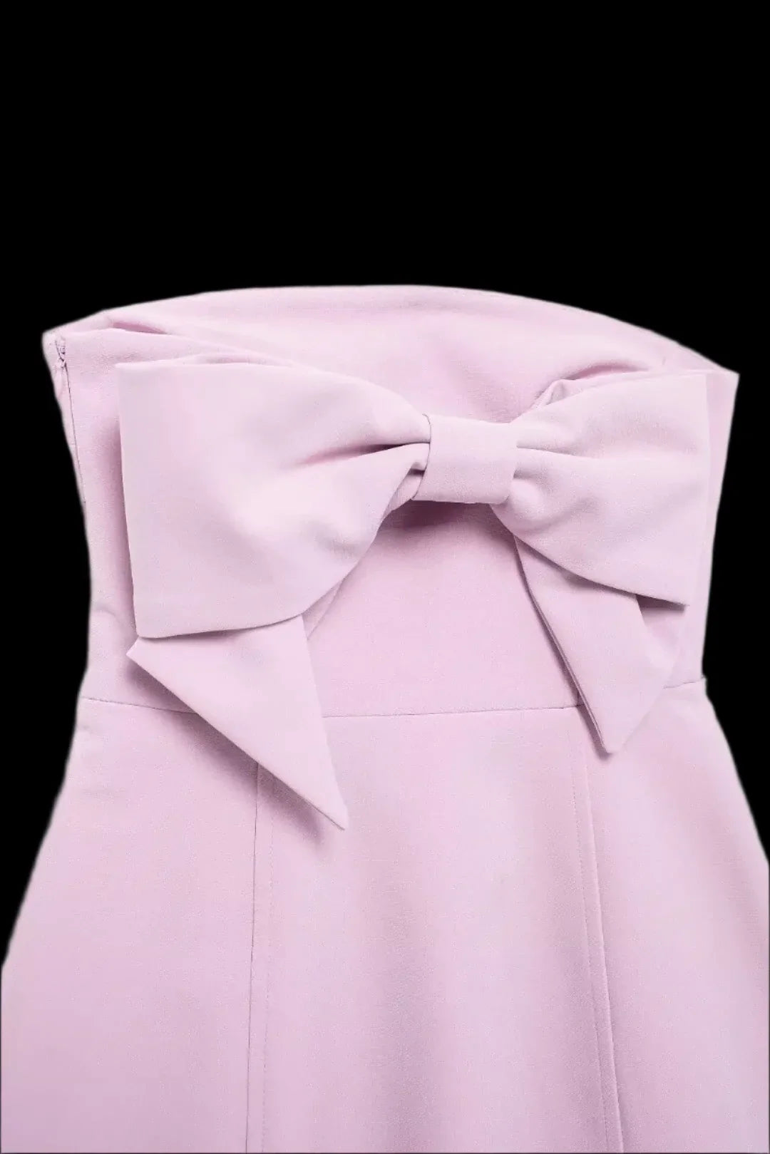 Pink Mini Dress 3D Bow, Backless