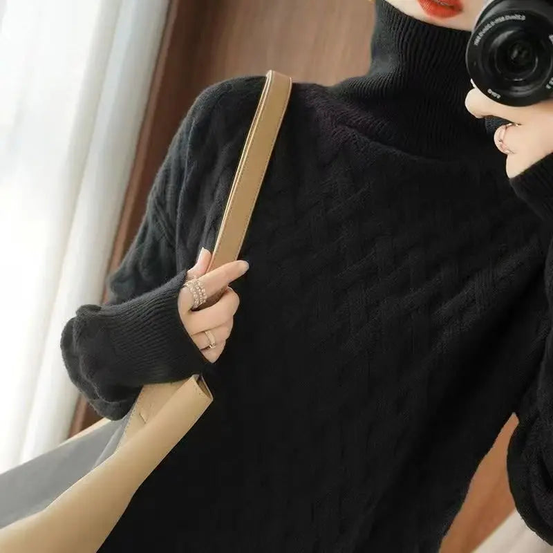 | Cable Turtleneck Sweater