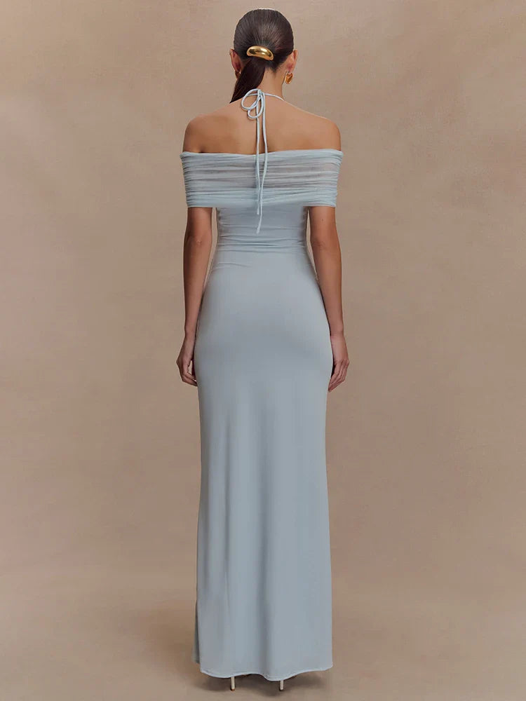 Strapless Sleeveless Club Long Bodycon Dress