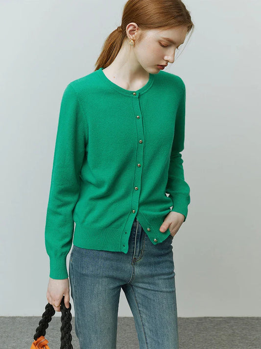 Casual Solid Knit Early Autumn Cardigan