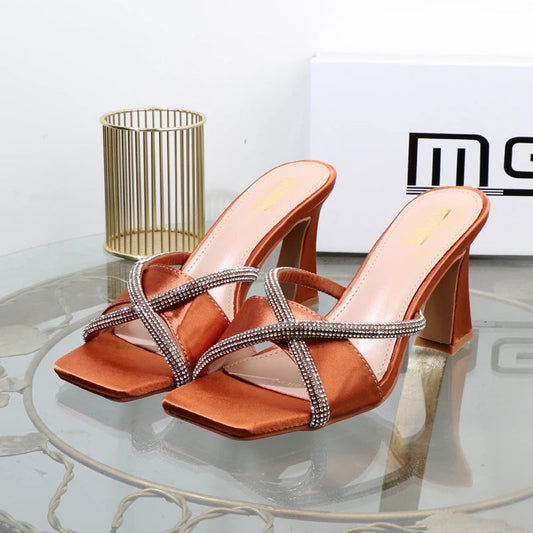 Luxury designer stiletto heels with rhinestones for plus size women