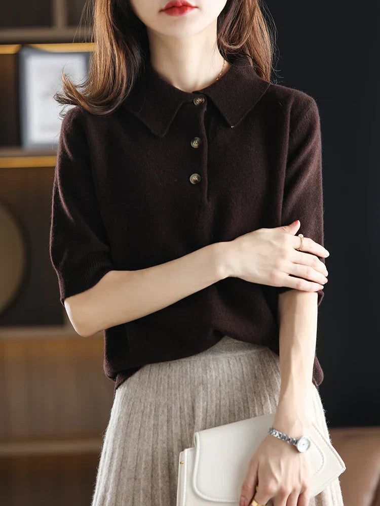 | Wool Polo Sweater