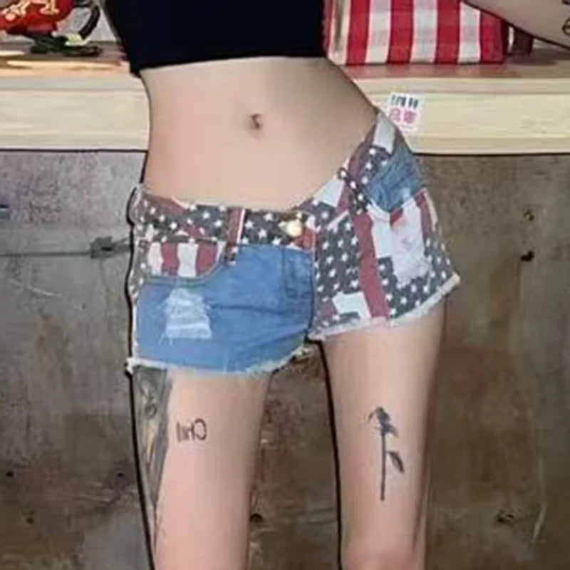 Classic Red Vintage Denim Short