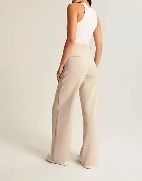 | Tailored Wide-Leg Trousers
