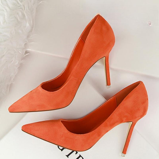 Suede Stiletto High Heel Pumps for Women