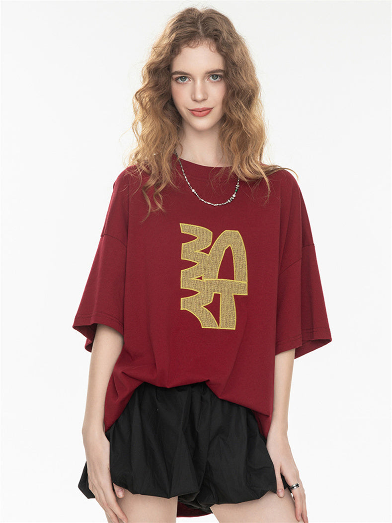 High Street Loose-fitting T-shirt With Large Symbol Print