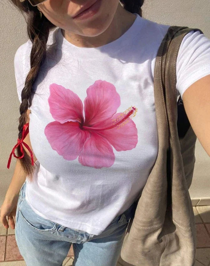 Tropical Hibiscus Funny Baby Fit T-shirt