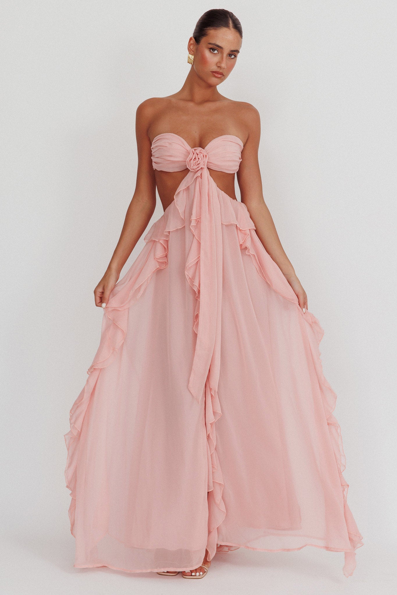 | Ruffle Detail Maxi Dress