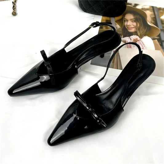 Sexy Butterfly-knot Pointed Toe Pumps with Low Thin Heels for Women by Fashion Designer