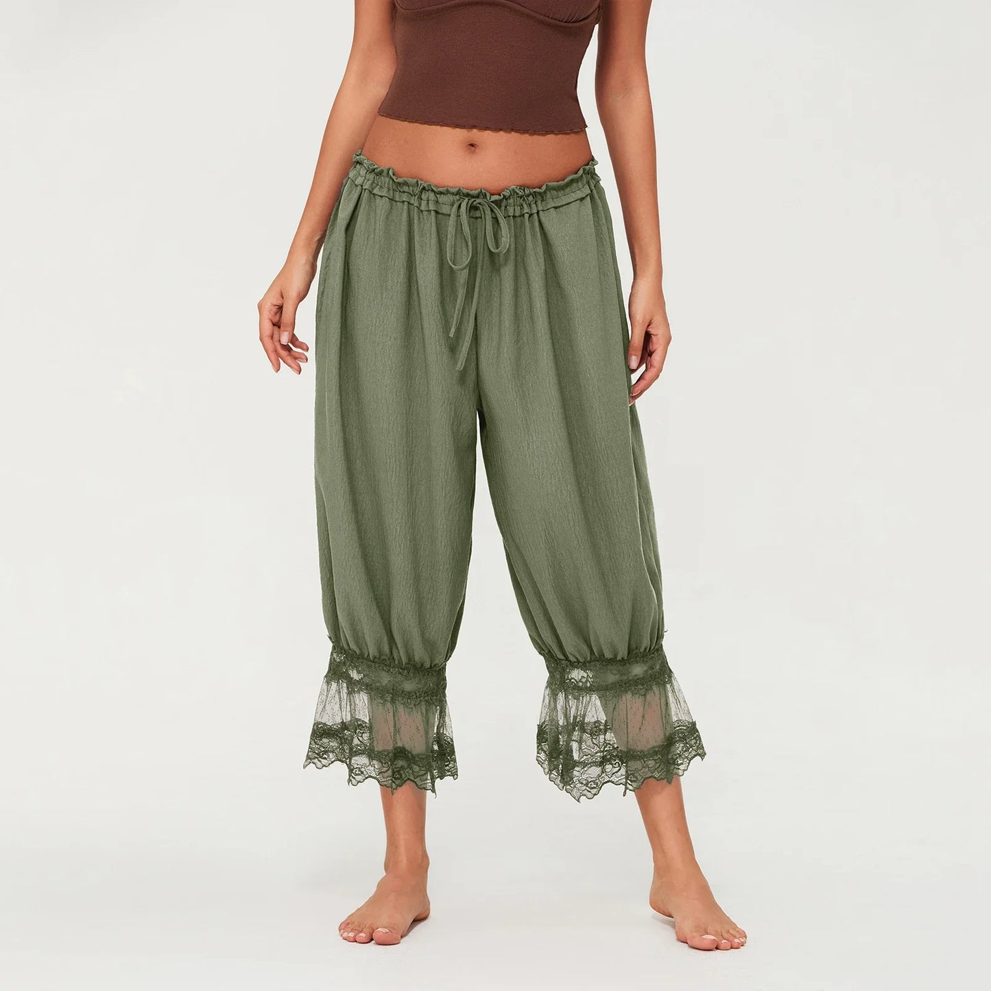Lace Patchwork Lantern Pant
