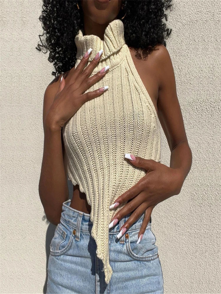 Ruffled Sheer Knit Top